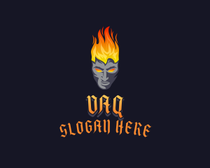 Training - Angry Fiery Man logo design