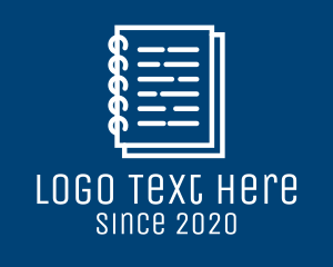 Write - White Writing Notebook logo design