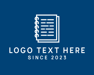 Written - Paper Writing Notebook logo design