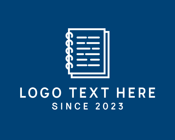 Pages - Notebook Pages Document logo design