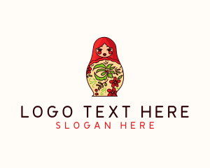 Souvenir - Russian Matryoshka Doll logo design