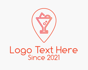 Liquor - Red Pin Bar logo design