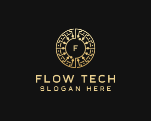 Digital Fintech Cryptocurrency logo design