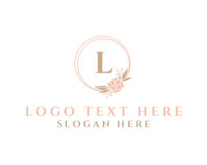 Bride Flower Event Organizer logo design