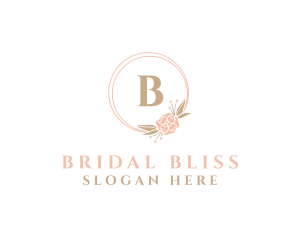 Bride Flower Event Organizer logo design