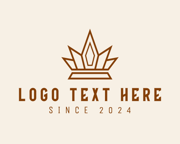 Throne - Bronze Emperor Crown logo design