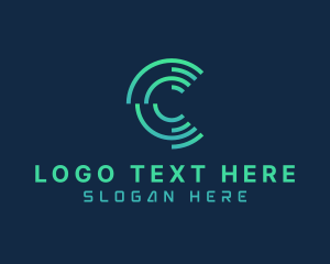 Telecom - Professional Company Letter C logo design