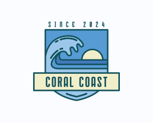 Coast Sea Surfing logo design