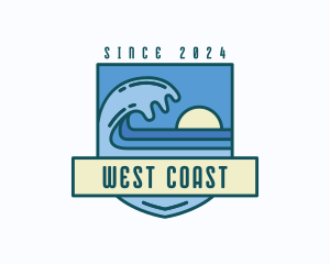 Coast Sea Surfing logo design