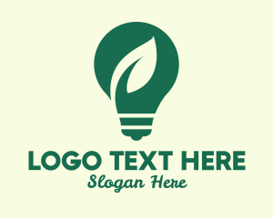 Eco Friendly - Green Eco Friendly Lightbulb logo design