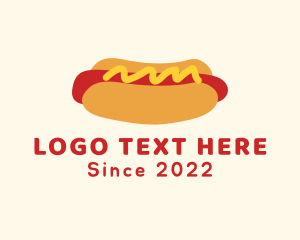 Hot Dog Bun - Hot Dog Snack Sandwich logo design