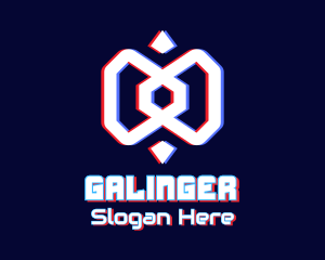 Startup - Glitchy Video Game logo design