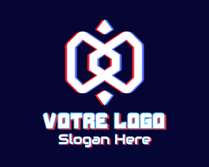 Gaming - Glitchy Video Game logo design