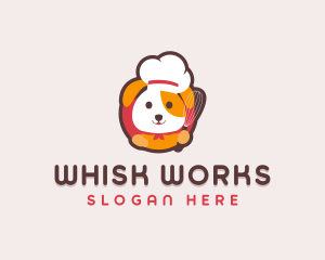 Whisk - Chef Dog Whisk logo design