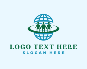 Cooperative - Human Globe Community logo design