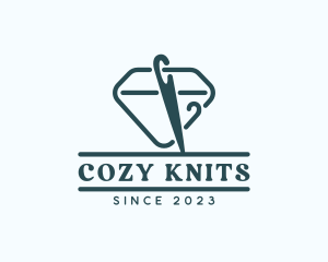 Needle Knitting Crochet logo design