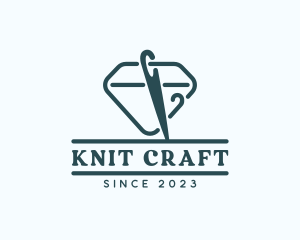 Knit - Needle Knitting Crochet logo design