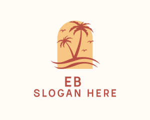 Summer Palm Tree Logo