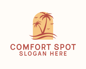 Summer Palm Tree logo design