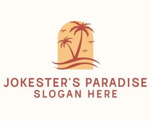 Summer Palm Tree logo design