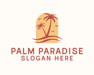 Summer Palm Tree logo design