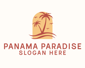 Summer Palm Tree logo design