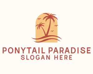 Summer Palm Tree logo design