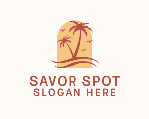 Summer Palm Tree logo design