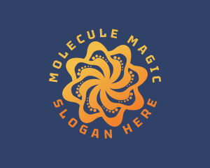 Molecule - Flower Wave Chemistry logo design