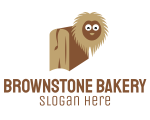 Shaggy Brown Lion Book logo design