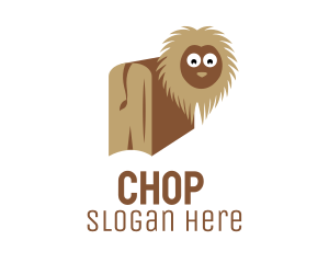 Education - Shaggy Brown Lion Book logo design