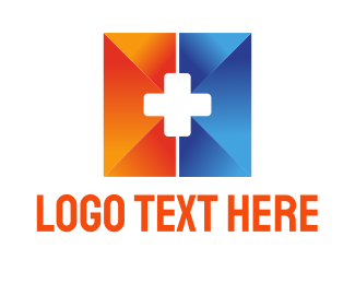Orange & Blue Cross Plus Logo