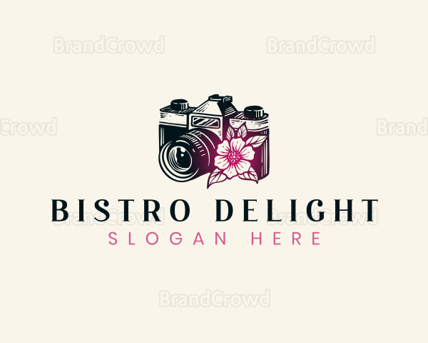 Flower Photography Camera Logo