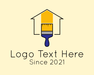 House Painter - Home Brush Painter logo design