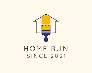 Home Paint Brush  logo design