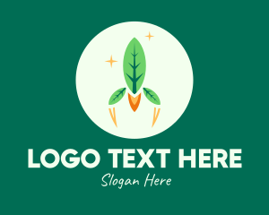 Leaf - Eco Leaf Rocket Spaceship logo design