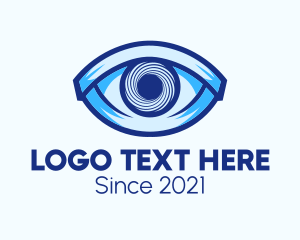 Optometrist - Blue Hypnosis Eye logo design
