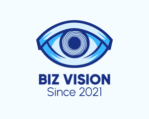 Blue Hypnosis Eye logo design