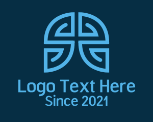 Solution - Blue Labyrinth Window logo design