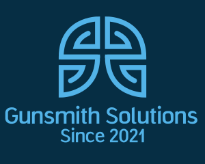 Blue Labyrinth Window logo design