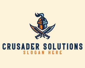 Crusader - Knight Game Clan logo design