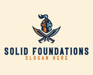 Swordsman - Knight Game Clan logo design
