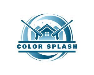 Pressure Washing Clean Housekeeping logo design