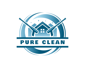 Pressure Washing Clean Housekeeping logo design