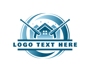 Disinfect - Pressure Washing Clean Housekeeping logo design