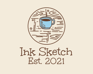 Coffee Cup Sketch logo design