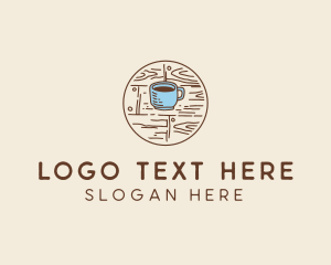 Coffee Cup Sketch logo design