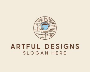 Coffee Cup Sketch logo design