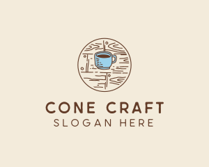 Coffee Cup Sketch logo design