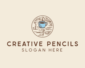 Coffee Cup Sketch logo design